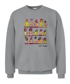 Vintage 90s Funny Las Vegas Pop Art Boobs Sweatshirt