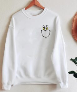 Grinch Face Pocket Print Sweatshirt