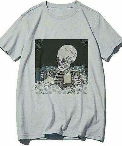 Skeleton Cat Graphic T-Shirt