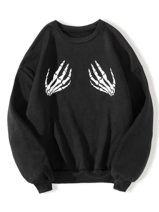 Boobs Skeleton Hand Sweatshirt