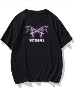 Butterfly Round Neck Tee