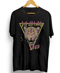 Def Leppard Neon Leopard 1983 T-Shirt