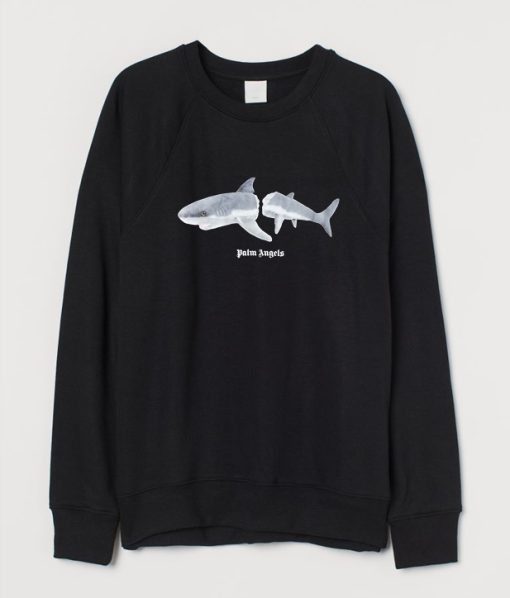 Shark Print Logo Sweatshirt