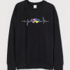 Ukrainian USA Heartbeat Support Ukraine Sweatshirt