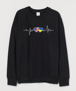 Ukrainian USA Heartbeat Support Ukraine Sweatshirt