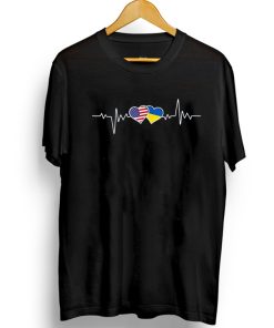 Ukrainian USA Heartbeat Support Ukraine T-Shirt