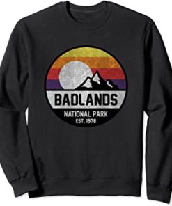 Badlands National Park Retro Mountain Sweatshirt