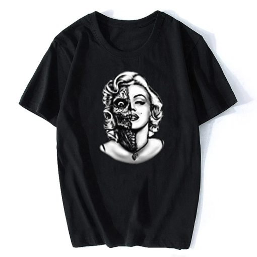 Marilyn Monroe Hald Skull T-Shirt