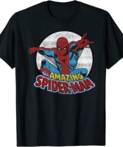 Amazing Spider-Man Vintage Circle Portrait Logo T-Shirt
