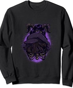 Emo Aesthetic Gothic Clothes Witchcraft Devil Goth Girl Sweatshirt