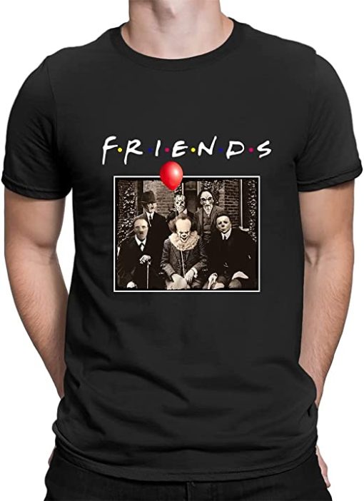Friends Horror Halloween T-Shirt Michael Myers Jason Horror Scary Movies Gift Tee Shirt for Women Men