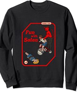 Fun With Satan Vintage Childgame Horror Goth Punk Sweatshirt