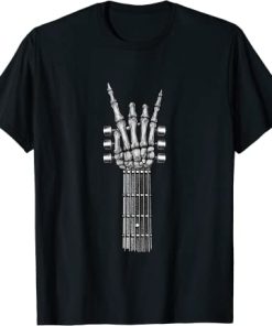 Guitar Neck With A Sweet Rock On Skeleton Hand T-Shirt