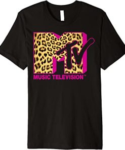 MTV Logo Leopard Print T-Shirt