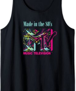 MTV Logo with abstract funky new Wave Lines Tank Top