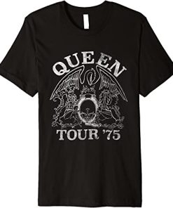 Queen Tour 75 Crest Logo Premium T-Shirt