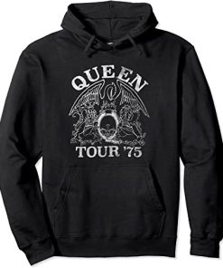 Queen Tour 75 Crest Logo Pullover Hoodie