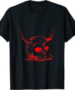 Satan Skull Satanic Skeleton Occult Gothic Satanist Goth T-Shirt