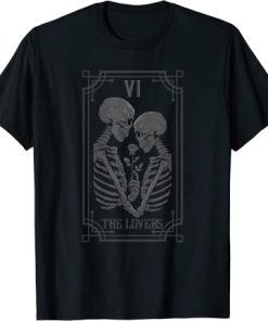 The Lovers Tarot Card Occult Goth Halloween Gothic T-Shirt