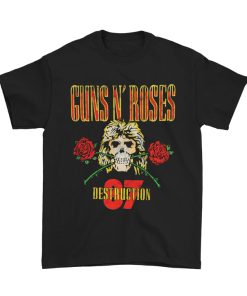 Guns N Roses Men’s Destruction 1987 UK Tour T-Shirt