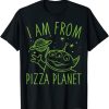 Neon Green Alien Pizza Planet T-Shirt