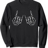 Rock On Rock Star Skeleton Hands Sweatshirt