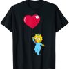 The Simpsons Maggie Heart Balloon Valentine's Day T-Shirt