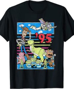 Toy Story 95 Retro Distressed Colorful T-Shirt