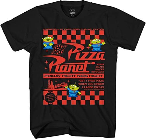 Toy Story Pizza Planet Take Out Flyer Disneyland World Tee