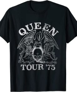 Queen Tour '75 Crest Logo T-Shirt