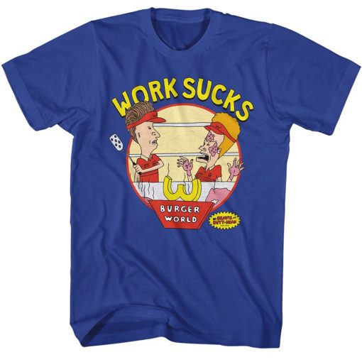 Beavis and Butt-Head Work Sucks T-Shirt