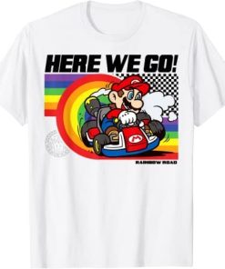 Mario Kart Pride Rainbow Road Here We Go T-Shirt