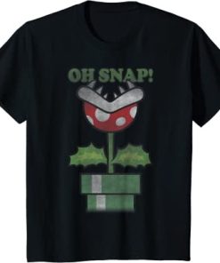 Super Mario Piranha Plant Oh Snap Vintage T-Shirt