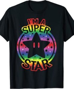 Super Mario Pride I'm A Super Star Rainbow Gradient T-Shirt