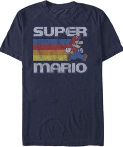 Super Mario Running Retro Stripe T-Shirt