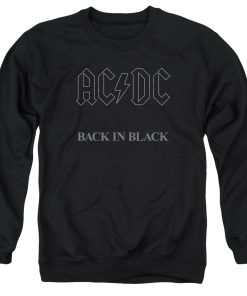 Back In Black Adult Crewneck Sweatshirt