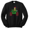 Glitter Grinch Drive Jeep Christmas Sweatshirt