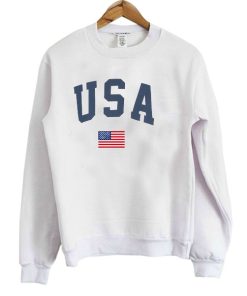 USA Flag Crewneck Sweatshirt