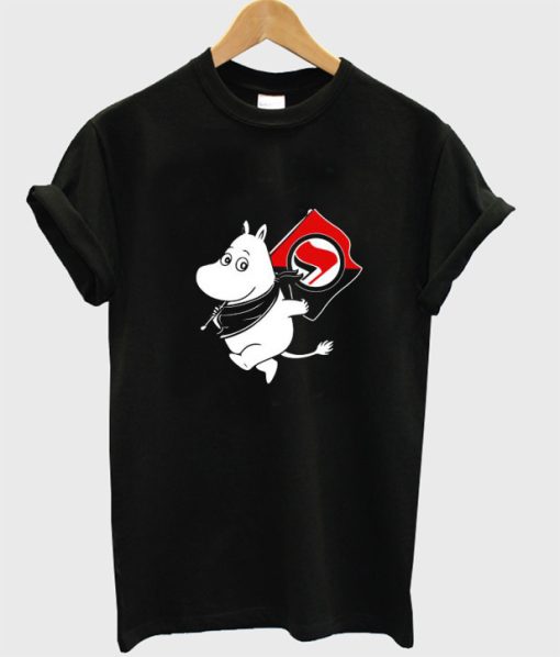 Antifa Moomin Anti Fascist Adult T-Shirt