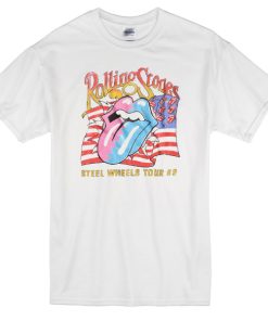 Rolling Stones Steel Wheel Tour Adult T-shirt